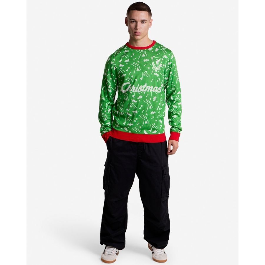 Liverpool Christmas Jumper Retro - Green/Red - Men's-SoccerKits Hub | Buy Soccer Jerseys Online